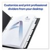 Avery Dennison Print-On Index Dividers 5 Tab, White, PK125 11517
